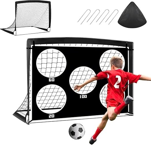 Football Goals for Kids Gift, Portable Football Target Net Training Equipment for Outdoor Garden, Gifts for Boys Girls