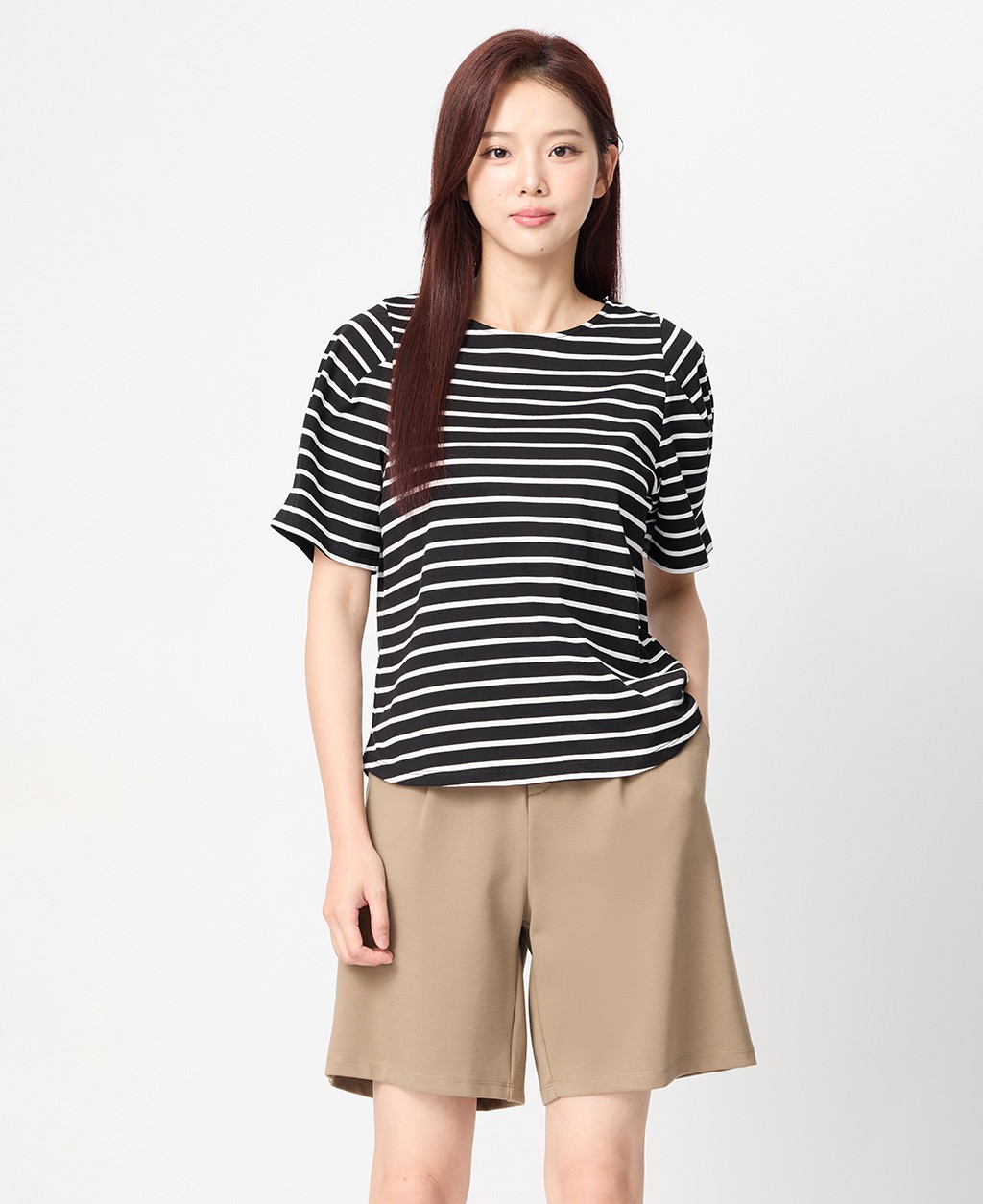 Striped Bud Sleeve Top