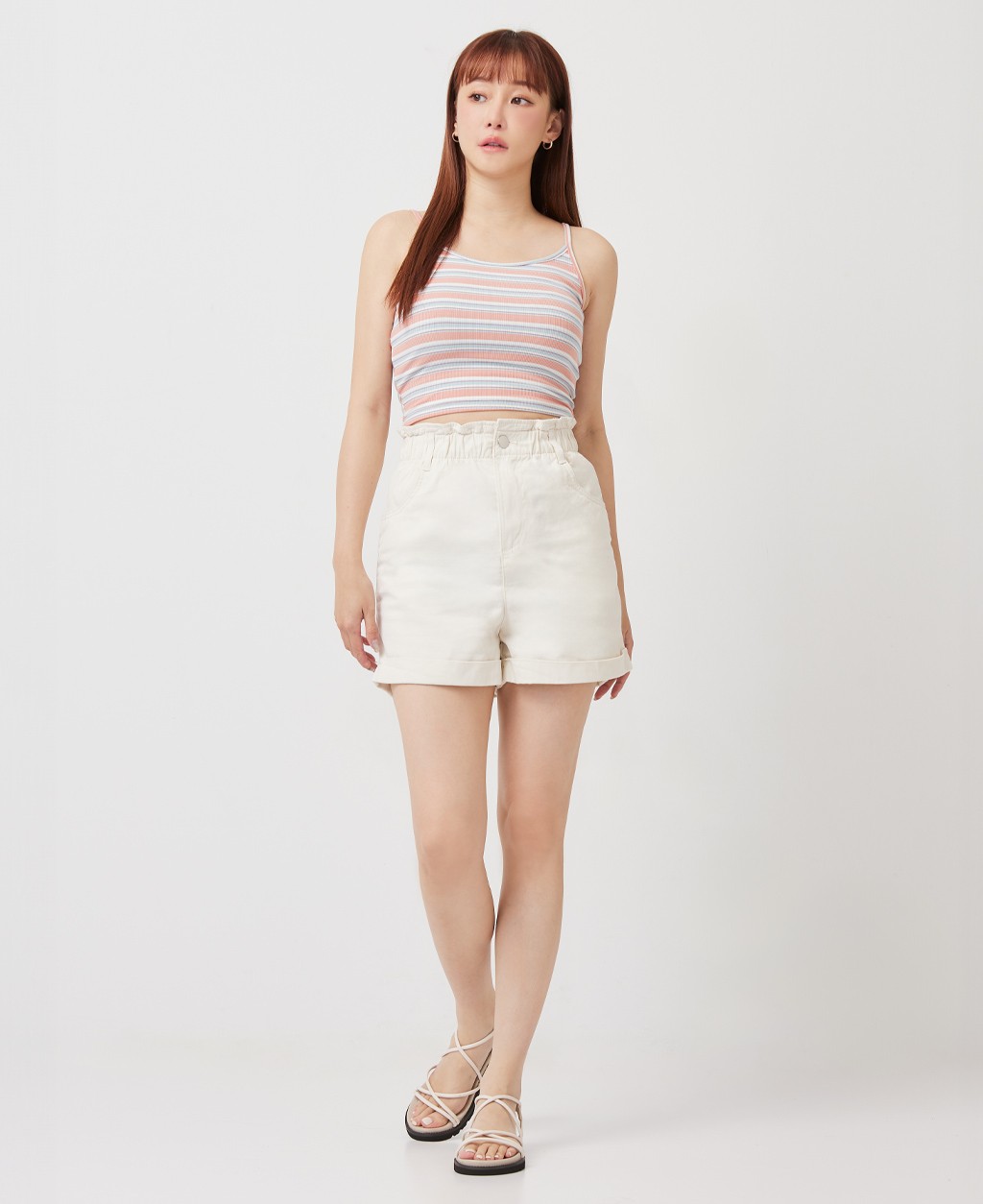 Women's elastic high waist shorts