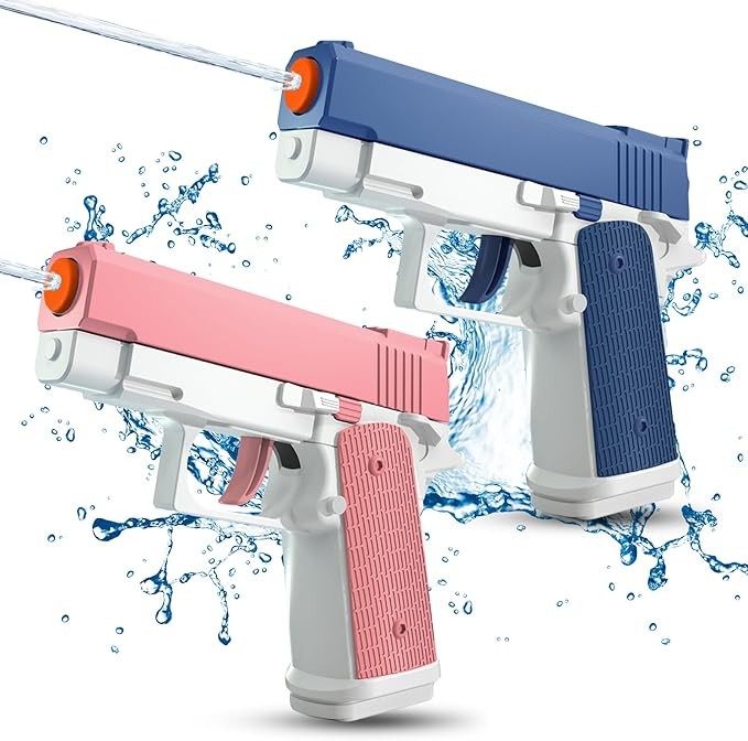 2 Pack Water Guns for Kids - Squirt Gun Water Blaster Soaker Water Pistol Toys for Toddlers Child Boys Girls, Ideal Summer Gifts for Swimming Pool Beach Party Outdoor Shooting Game Water Fighting Toy