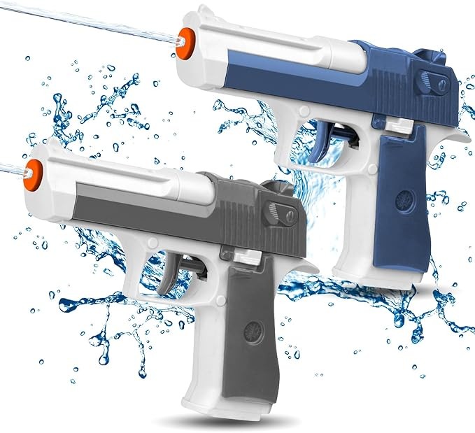 2 Pack Water Guns for Kids - Squirt Gun Water Blaster Soaker Water Pistol Toys for Toddlers Child Boys Girls, Ideal Summer Gifts for Swimming Pool Beach Party Outdoor Shooting Game Water Fighting Toy